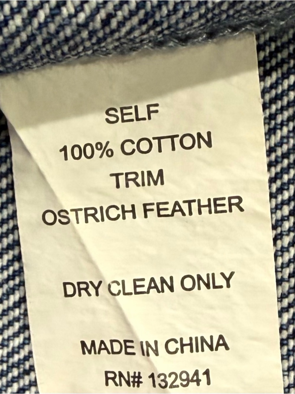 Amanda Uprichard Eleni Denim Strapless Mini Dress with Feather Trim Size Small - Picture 6 of 6